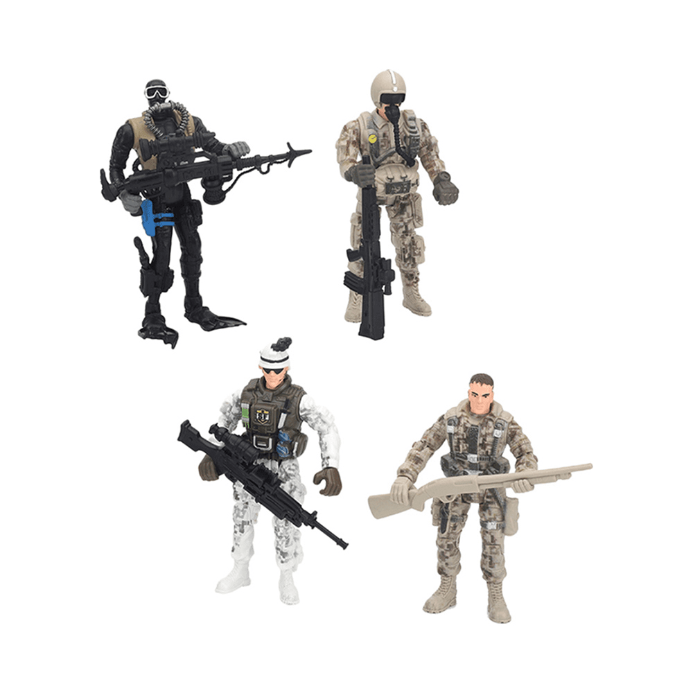 Chap Mei Soldier Force Action Squad Figure Set 4 Figures