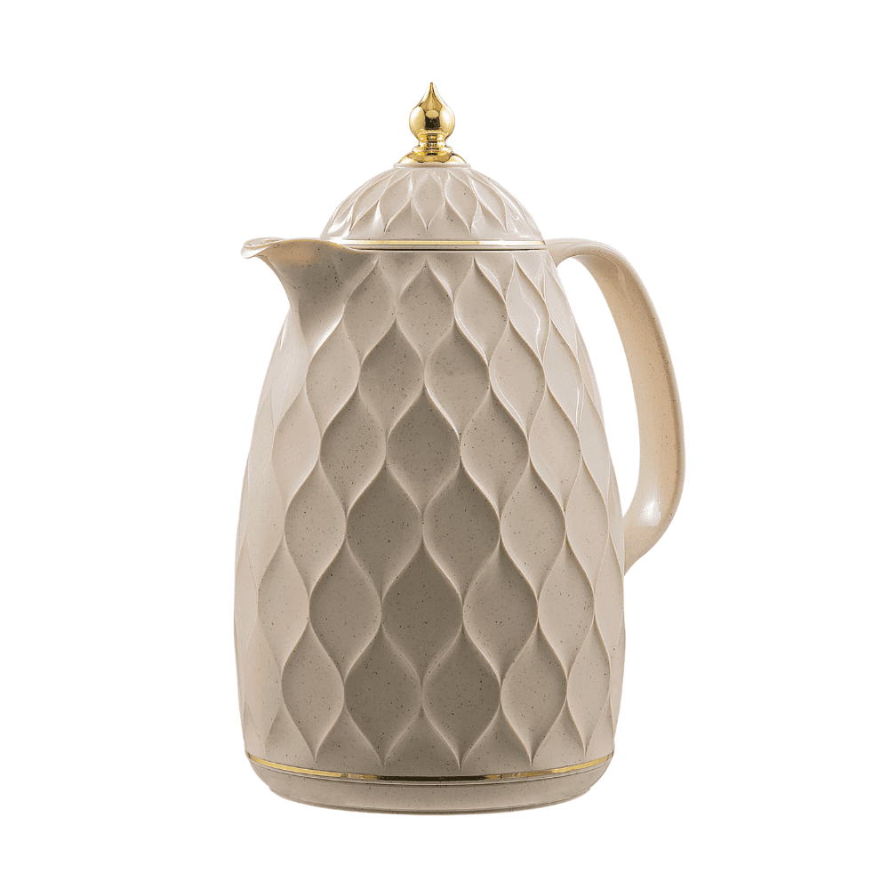 Rose Diamond-Quilted Vacuum Flask 1.0L - Beige & Gold RS-2323-10-A15 / 30-1298