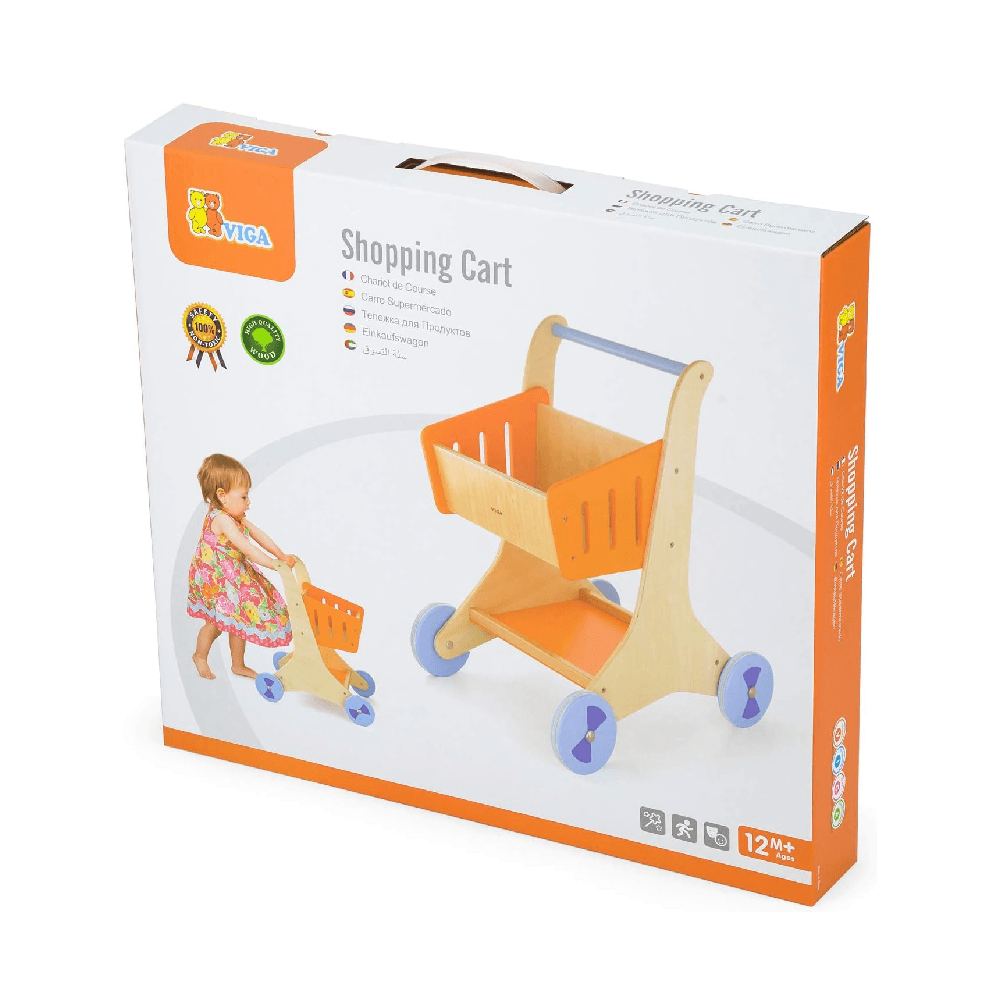 Viga Wooden Shopping Cart Toy
