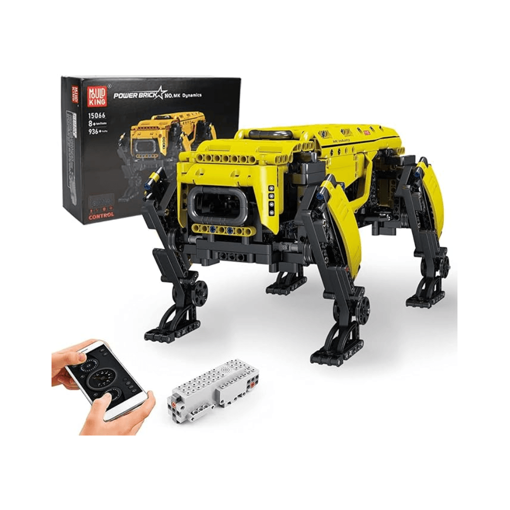 Mould King-15066 Power Robot Dog App Version With Remote Control Set 936Pcs 14+ Years - Yellow