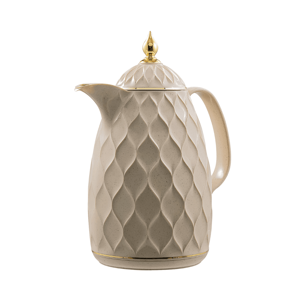 Rose Diamond-Quilted Vacuum Flask 1.0L - Cream & Gold RS-2323-10-Cf-A15 / 30-1301