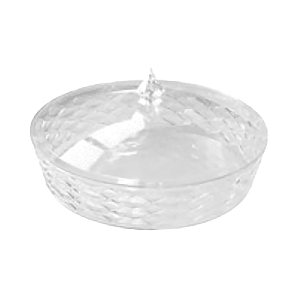 Vague 02-1201 Tog Design Acrylic Transparent Round Candy Box With Cover 25.5x25.5cm Small 