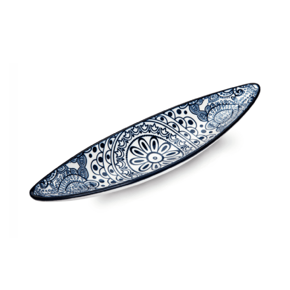 Che Brucia Boat Shape Dish 9.125 Inch - Arabesque D03-018