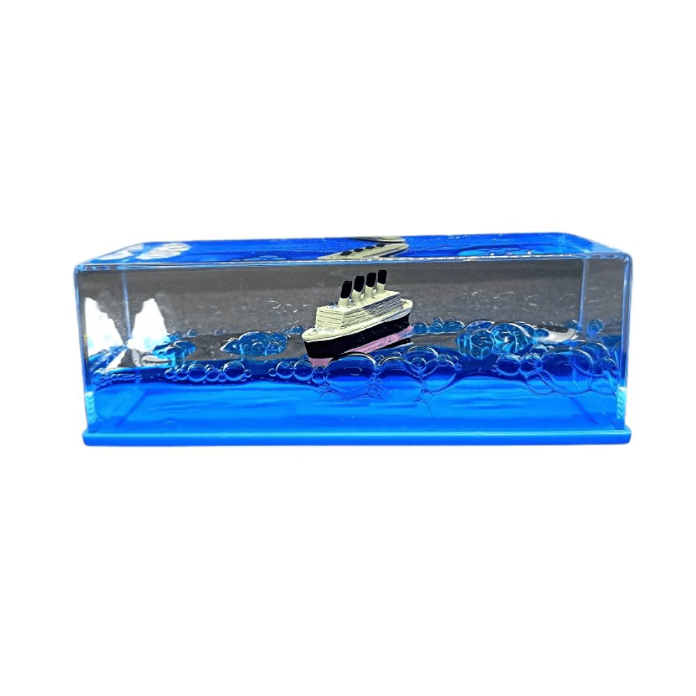 Ocean Effect Acrylic Nautical Ship Display - Blue