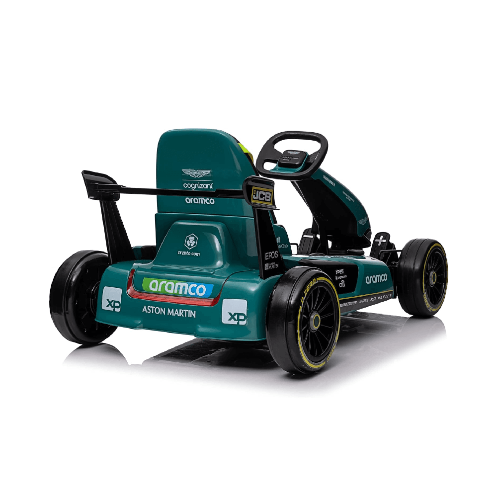 Aston Martin F1 Team & Cognizant 12V Electric Go-Kart Ride-On Toy for 3+ Years