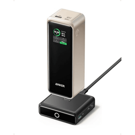 Anker Prime 27,650Mah Power Bank (250W) With 100W Charging Base, 3-Port Portable Charger, Smart App, Compatible With Iphone 16/15/14/13 Series, Macbook, Samsung, Dell, Airpods