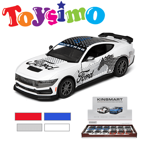 1:38 Kinsmart 2024 Ford Mustang Livery Metal Car
