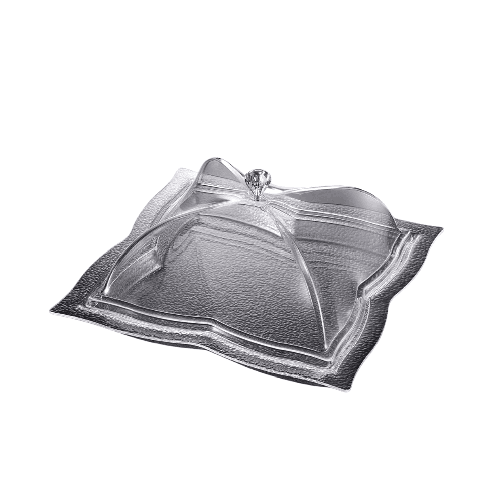Water Drop Clear Acrylic Square Dessert Serving Set 30cm Buy 1 Get 1 Free-02-991