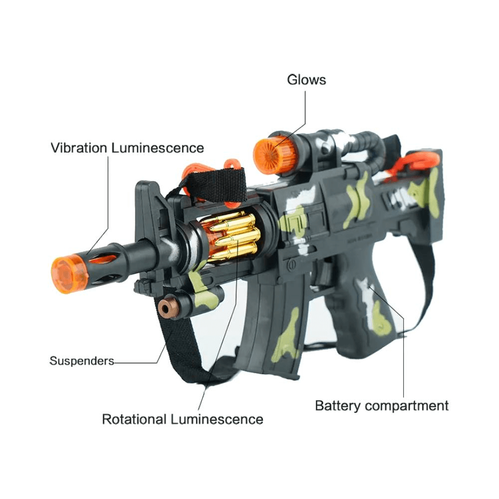 Kids Soldier Toy Gun With Light & Sound