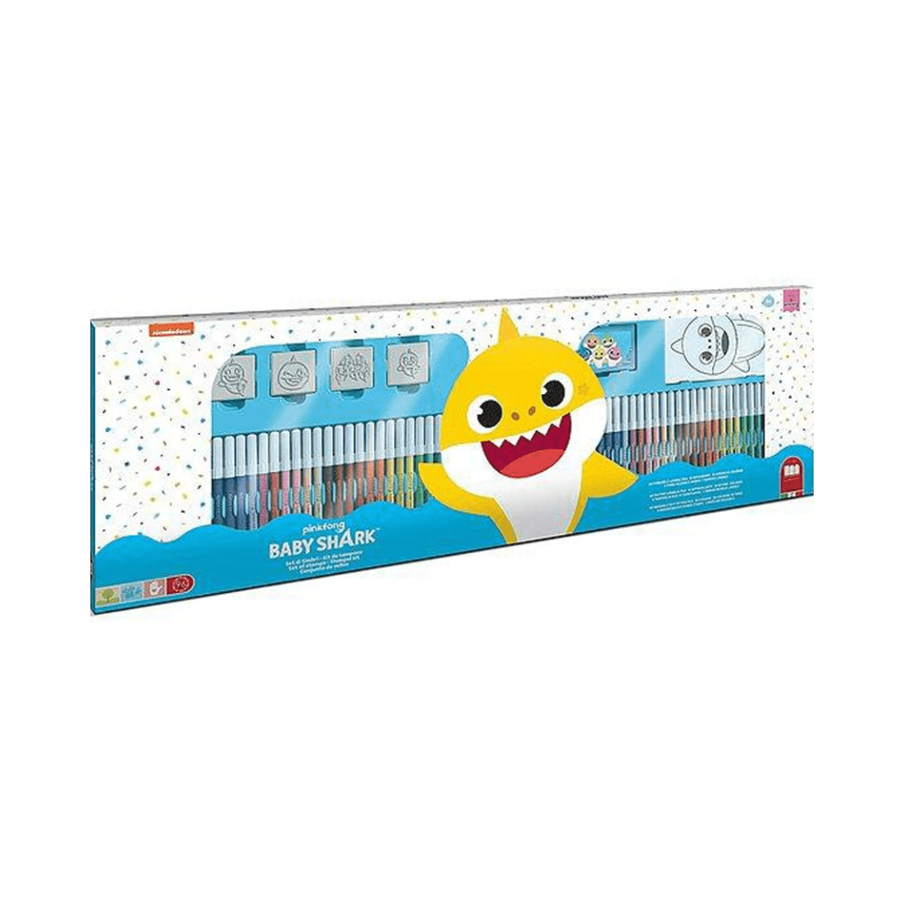 Nickelodeon Ping Fong Baby Shark Multi Print Felt Tip Pens Pack 119Pcs