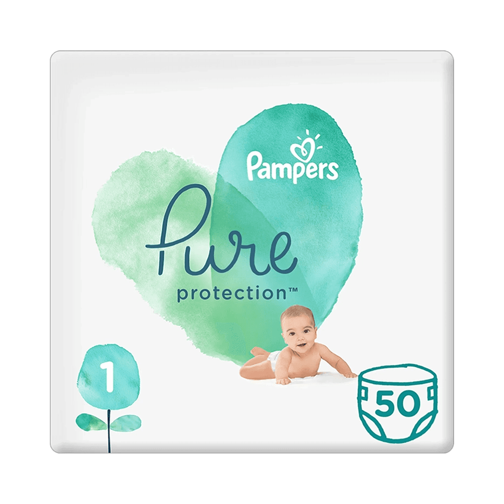 Pampers Pure Protection Diapers Size 1 50Pcs