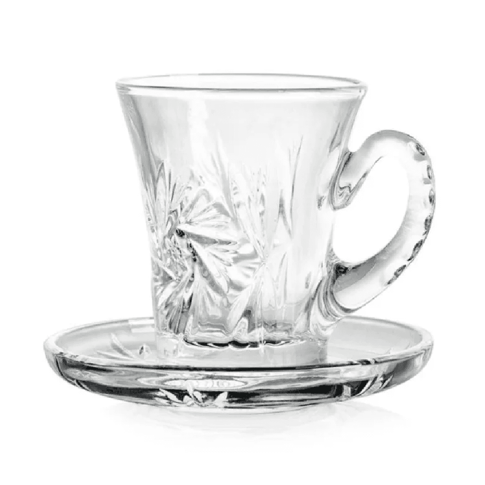 Bowemia Tea Cups & Saucers Set 118ml 12Pcs 04-372 