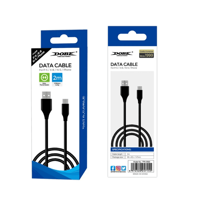 Dobe Charging Cable 2M For Ps5/Xb Series/Nsw/Mobile