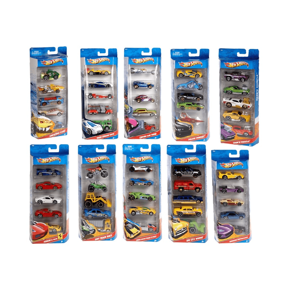 Hot Wheels Gift Pack Vehicle Set 5Pcs (Styles May Vary)