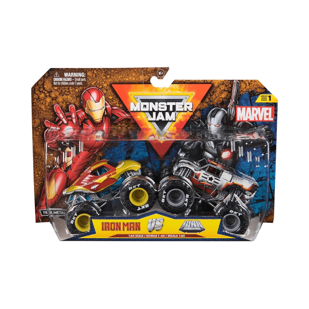 Monster Jam Marvel Iron Man Vs. War Machine Die-Cast Monster Truck