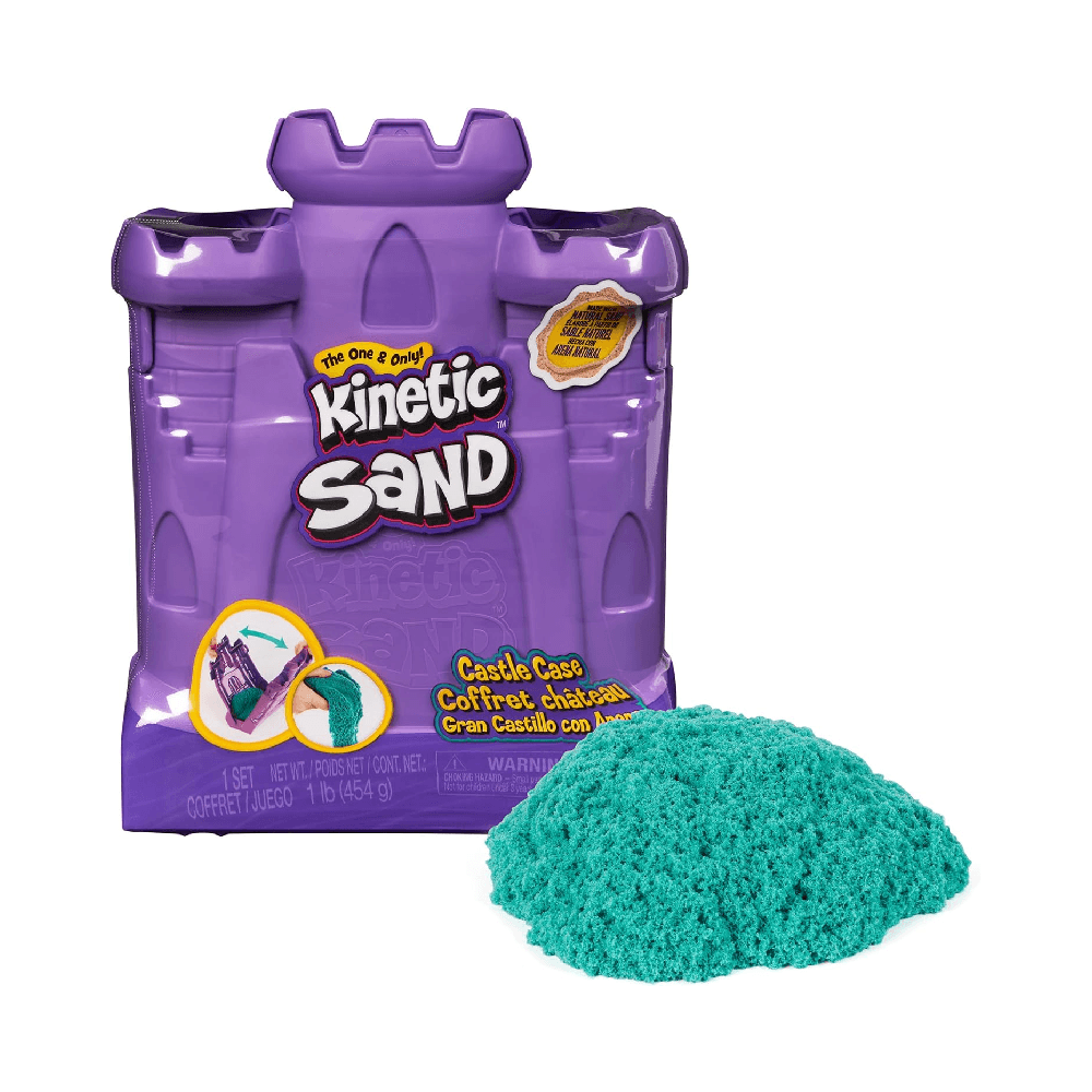 Spin Master Kinetic Sand Castle Case Playset 400g - Teal