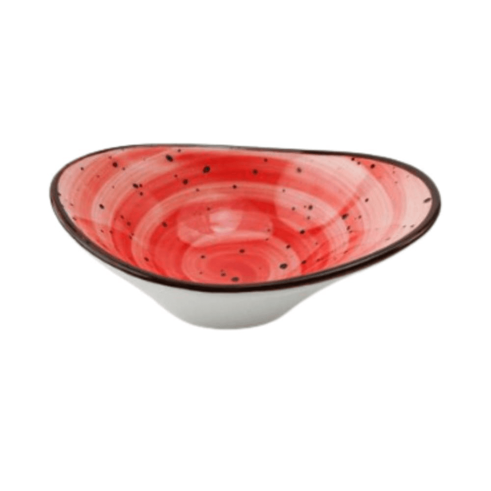 H.P Deco Oval Deep Dish 10x7.3x3.5cm - Red /08-1600DR