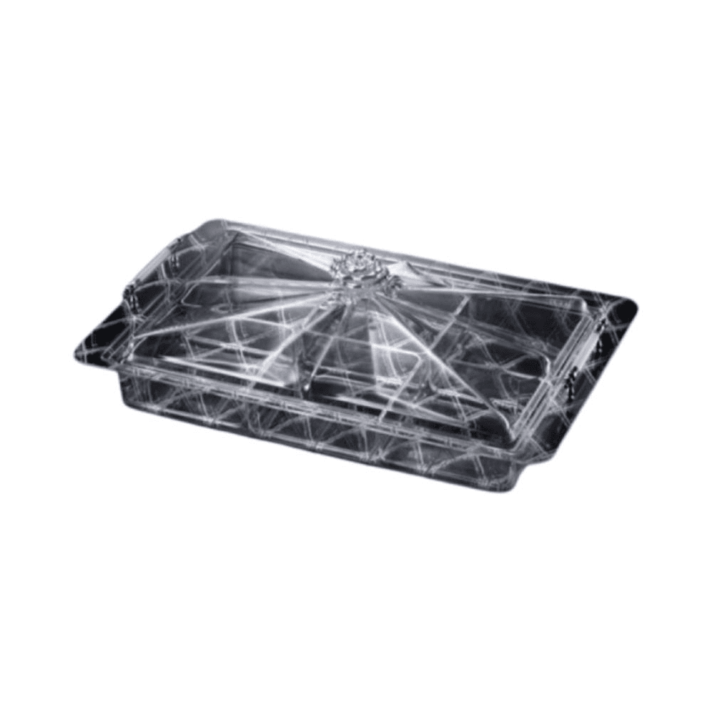 Silver Design Acrylic Dessert Serving Set With 6 Bowls 34x50.5cm 02-1009S/