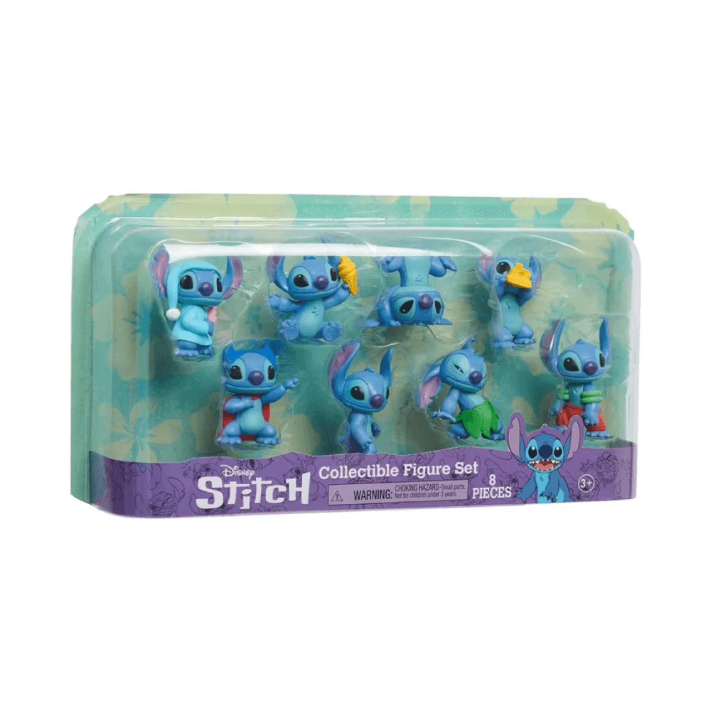 Disney Lilo & Stitch Deluxe Figure Set 5cm 8Pcs  3+ Years