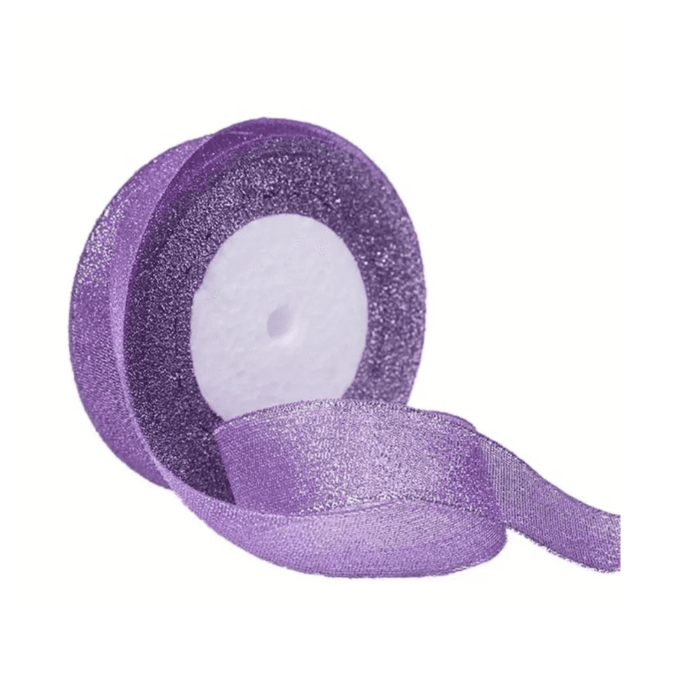Purple Glitter Ribbon 26yards