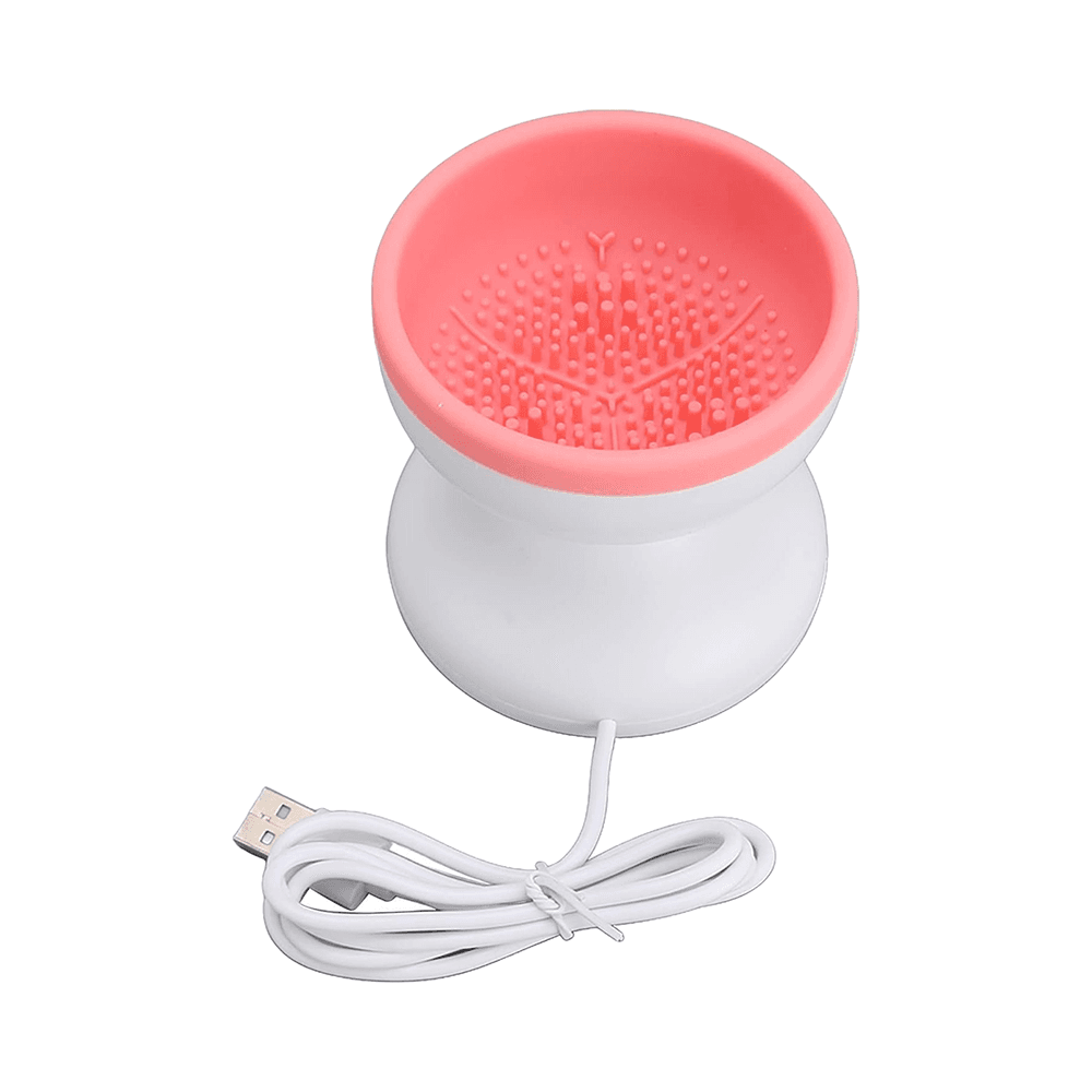Detachable Silicone Electric Makeup Brush Cleaner Cleans & Dries Brushes In Minutes