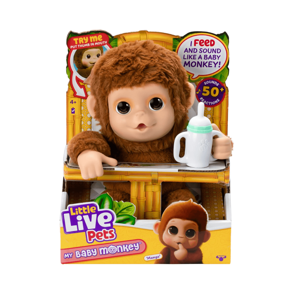 Little Live Pets My Baby Monkey Plush Toy 4+ Years