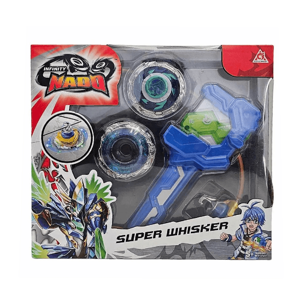 Infinity Nado Athletic Super Whisker Spinning Top & Launcher Set
