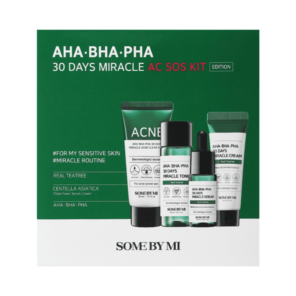 مجموعة الطوارئ لحب الشباب بتركيبة Aha Bha Pha 30 يومًا للمعجزة