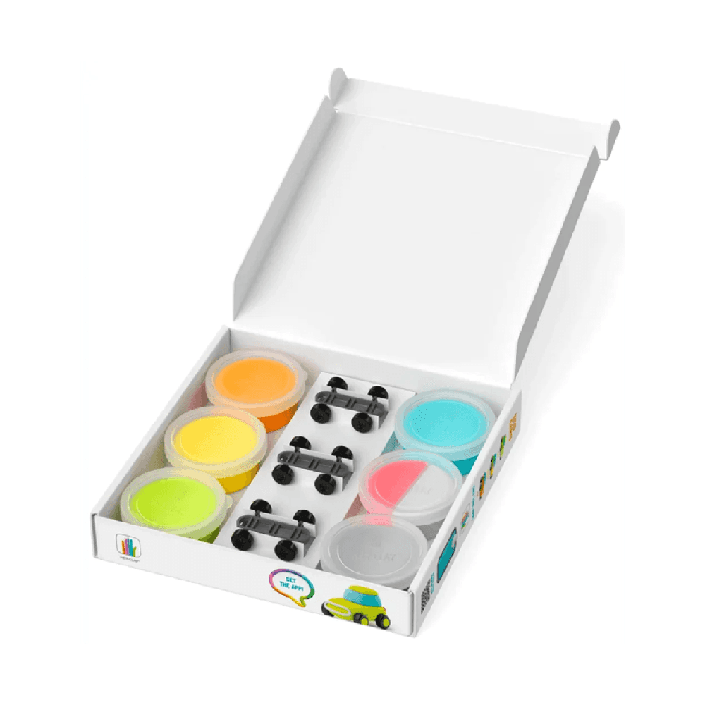 Hey Clay Eco Cars Air-Dry Clay DIY Kit 6Pcs