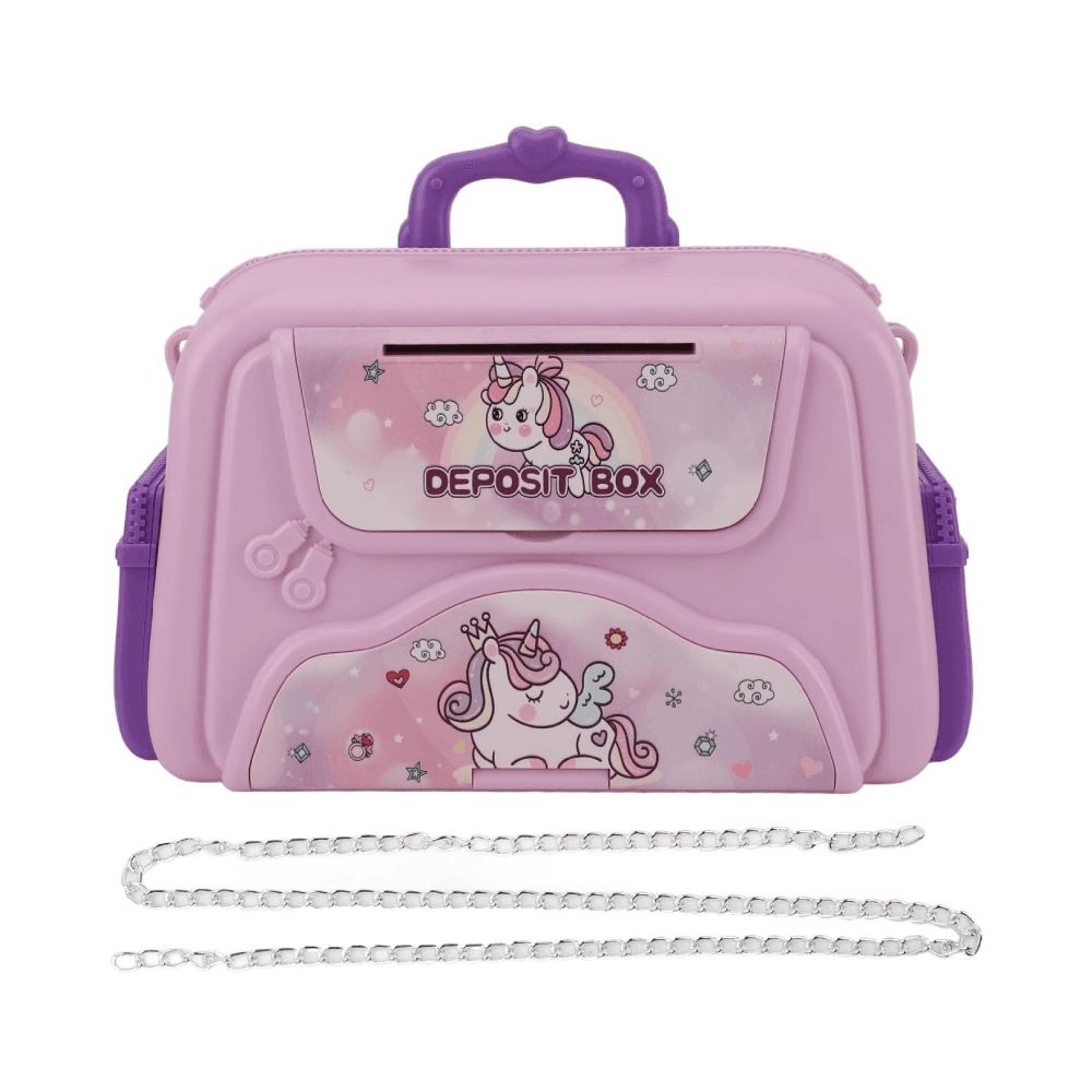 Kids Toy Handbag Money Deposit Box for 3+ Years F860 - Purple