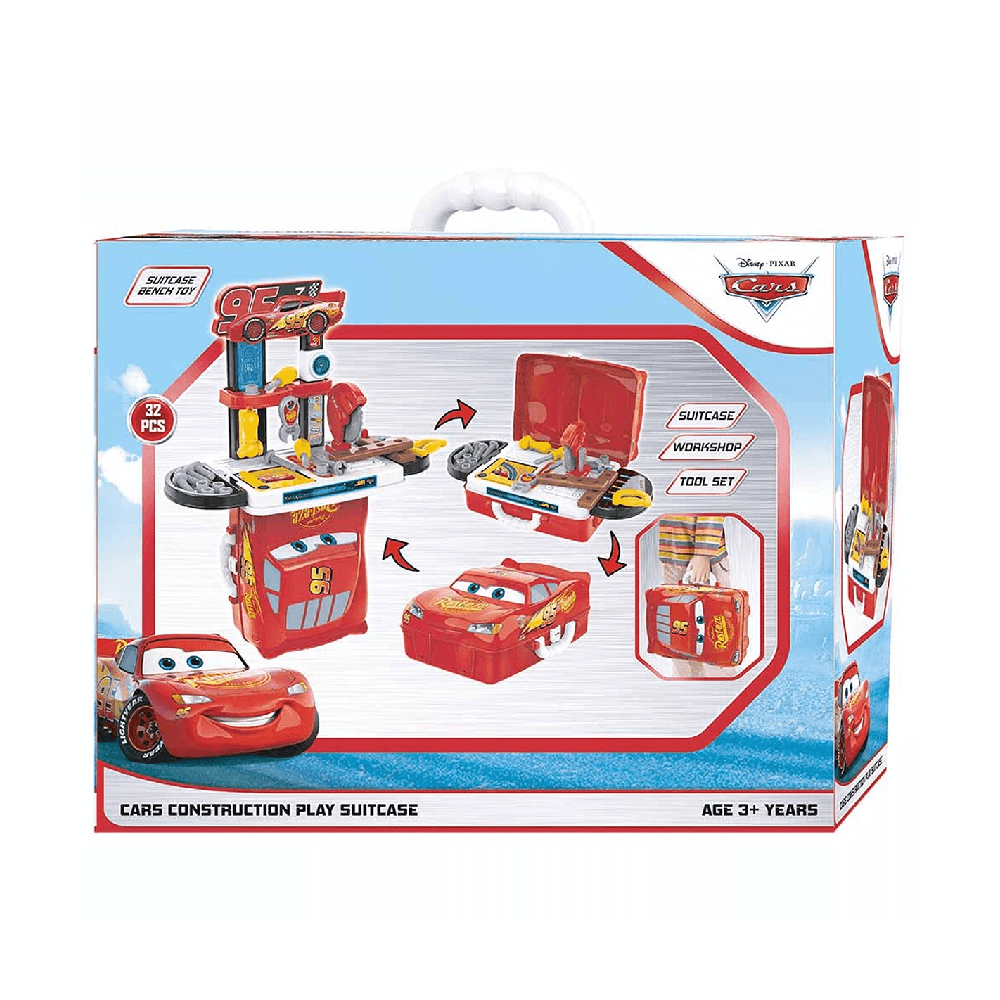 Disney Cars Construction Play Suitcase 3+ Years 32Pcs