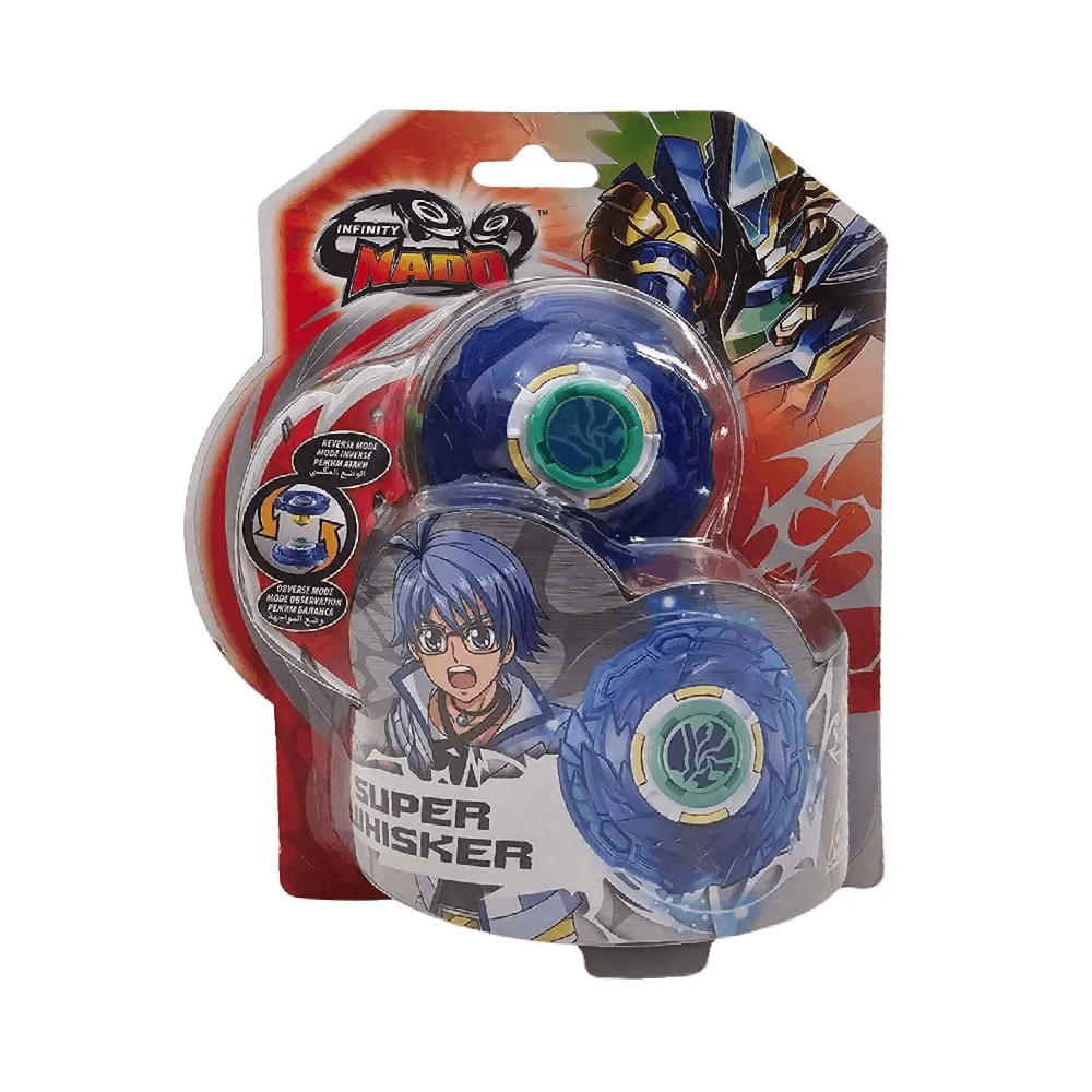 Infinity Nado Plastic Super Whisker Spinning Top & Launcher Set