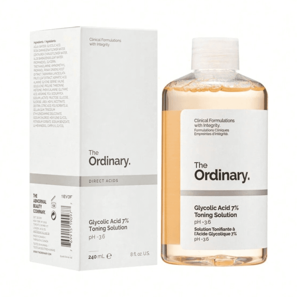 مجموعة ثنائية لكثافة الشعر The Ordinary Glow (محلول توحيد لون الشعر بحمض الجليكوليك 7% - 240 مل + سيروم متعدد الببتيد للعناية بالشعر - 60 مل)