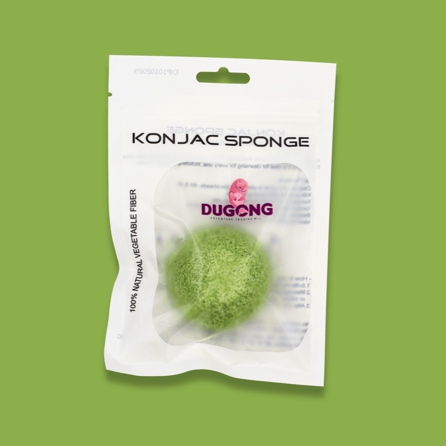 Round shape Konjac Sponge (Green)