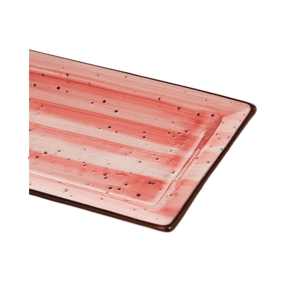 H.P Deco Rectangular Plate 29x12cm - Red 08-1560DR