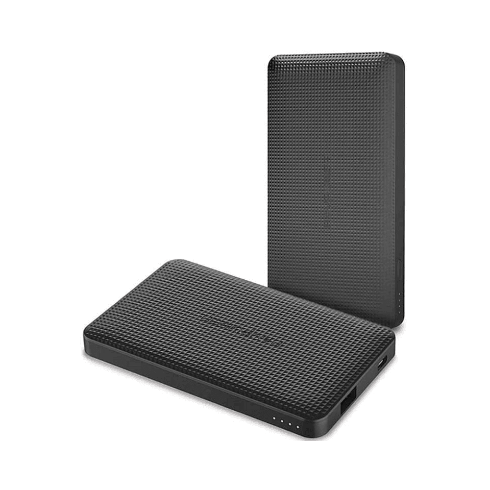 راف باور باور بانك 10000mAh نحيف بي دي + كيو سي 3.0 - أسود