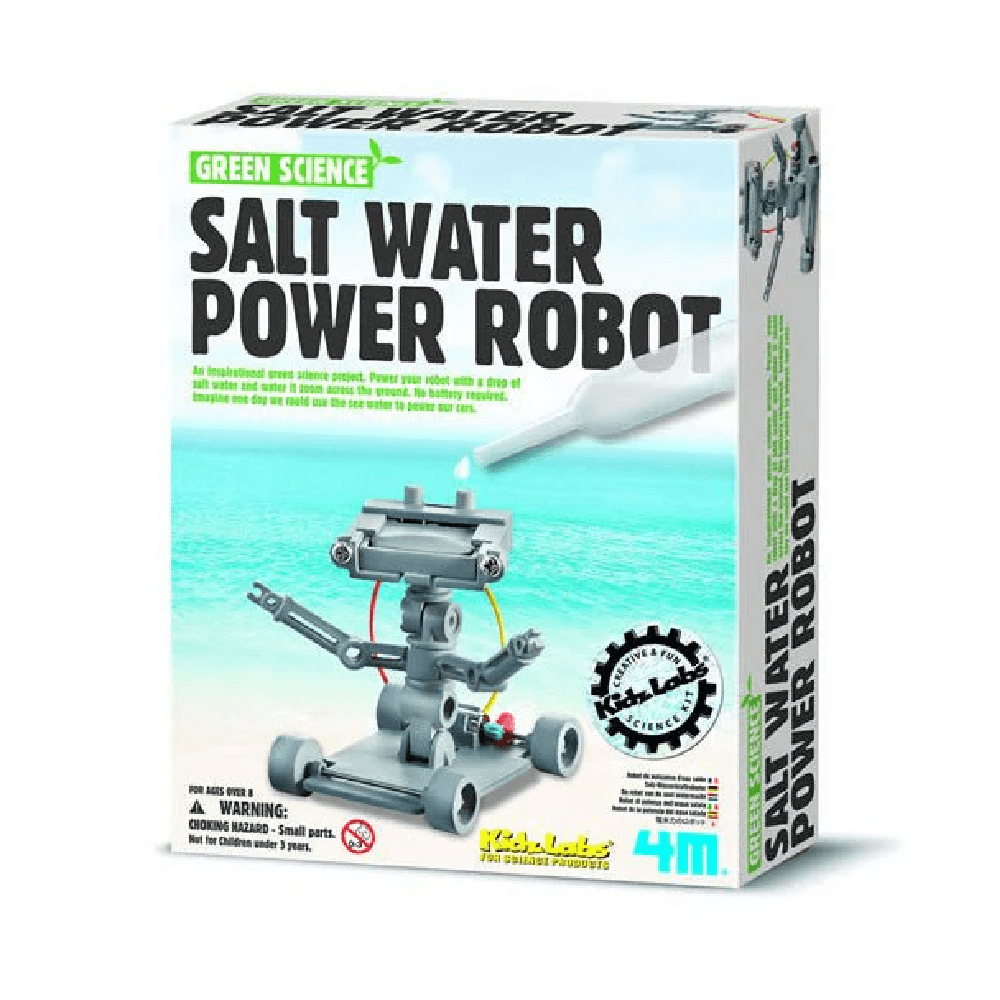 4M KidzLabs Green Science Salt Water Power Robot Kit for 5+ Years