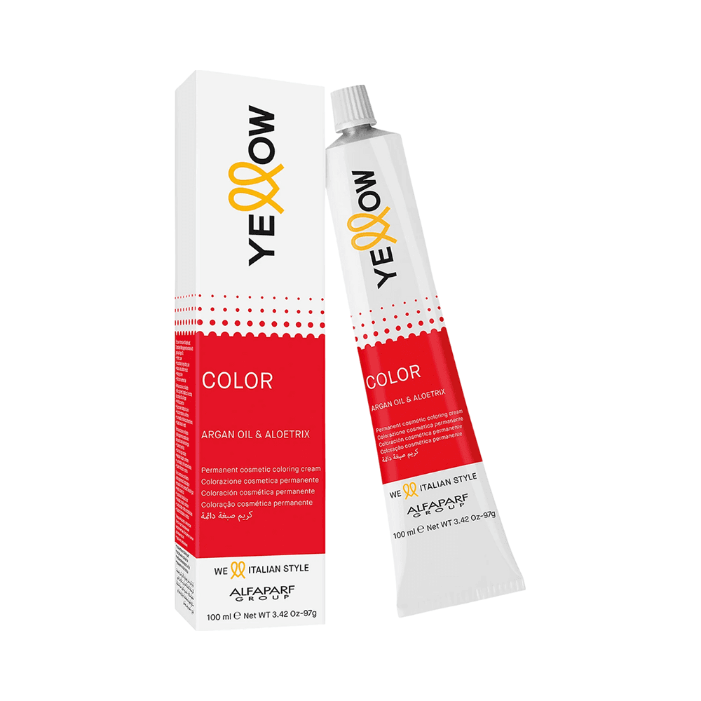 AlfaParf Yellow 7.11 Medium Intense Ash Blonde Permanent Hair Color cream with Argan Oil & Aloetrix -Contain Ammonia- 100m