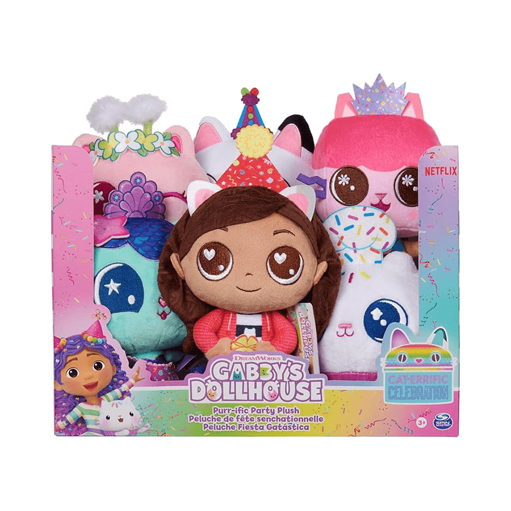John Adams Gabby's Dollhouse Assorted Style Purri-Ific Party Plush Toy