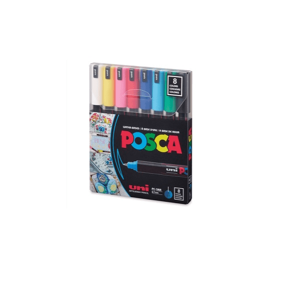 Uniball Set Posca Acrylic Color 8Clr 0.7 Pc1Mr-08C