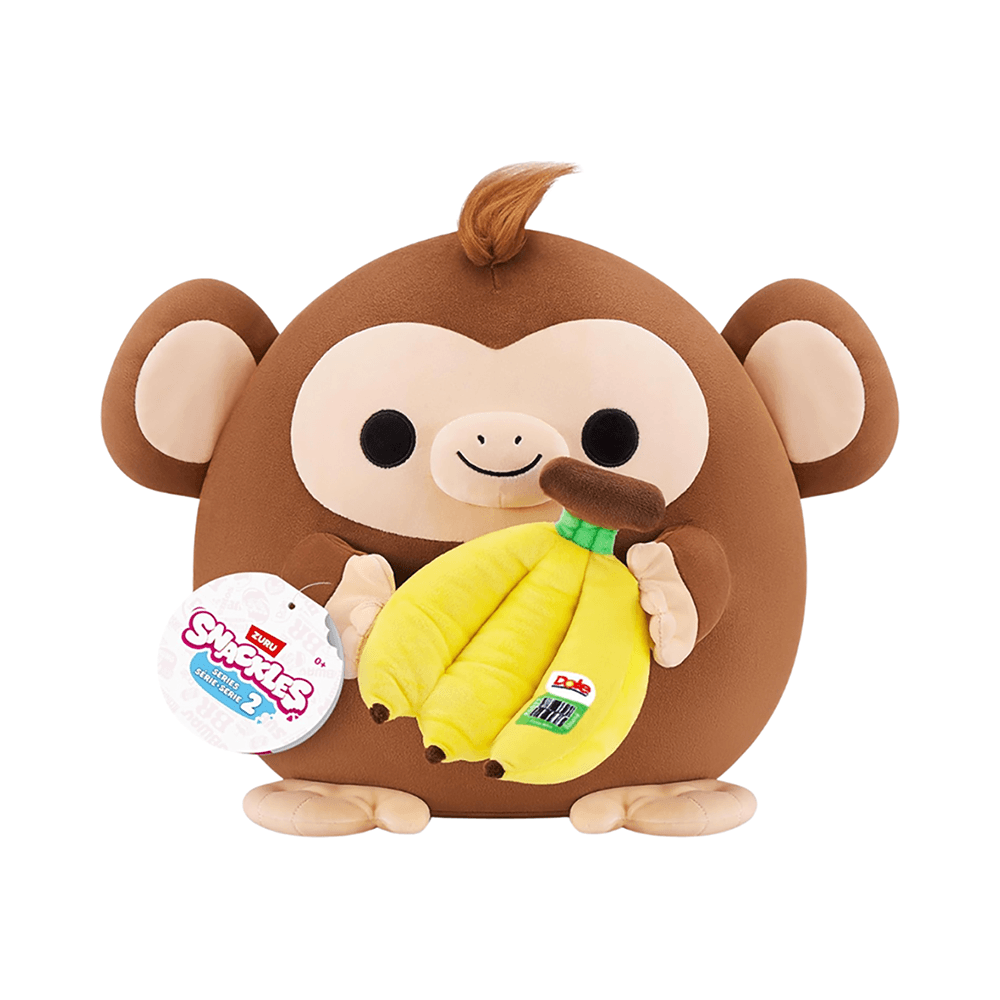 Zuru Snackles Riko The Monkey With Dole Banana Plush 20 Series 2 32cm