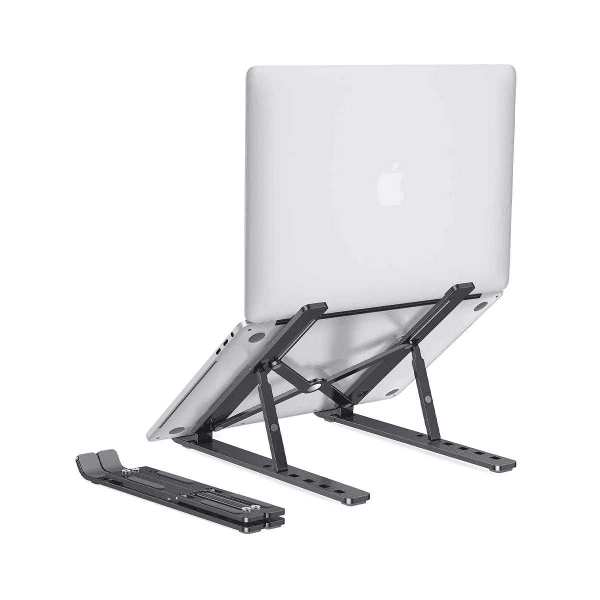 Green Lion X-Foldable Laptop Stander, Full Metal, Anti-Slip, Triangle Stand - Space Grey