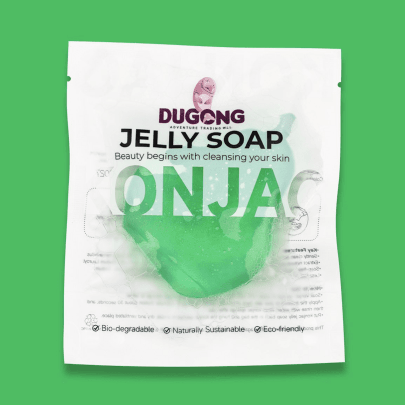 Pear shape Konjac Jelly Soap (Green)