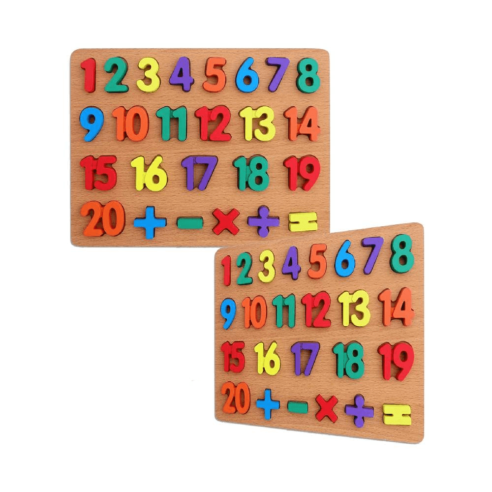 مجموعة أحجية الأرقام الإنجليزية الخشبية للأطفال رقم 11416