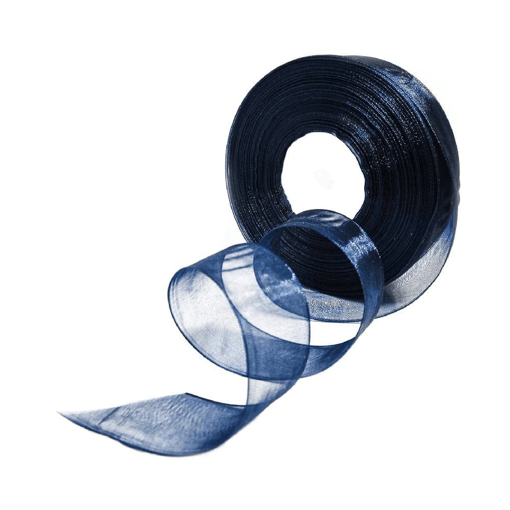 Organza Ribbon - Navy Blue