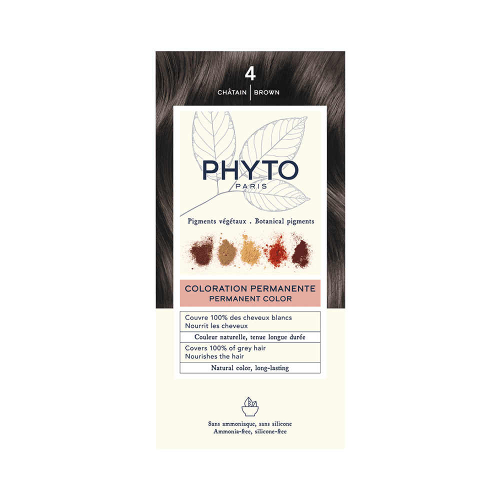 Phyto Permanent Natural Hair Color No:4 Brown