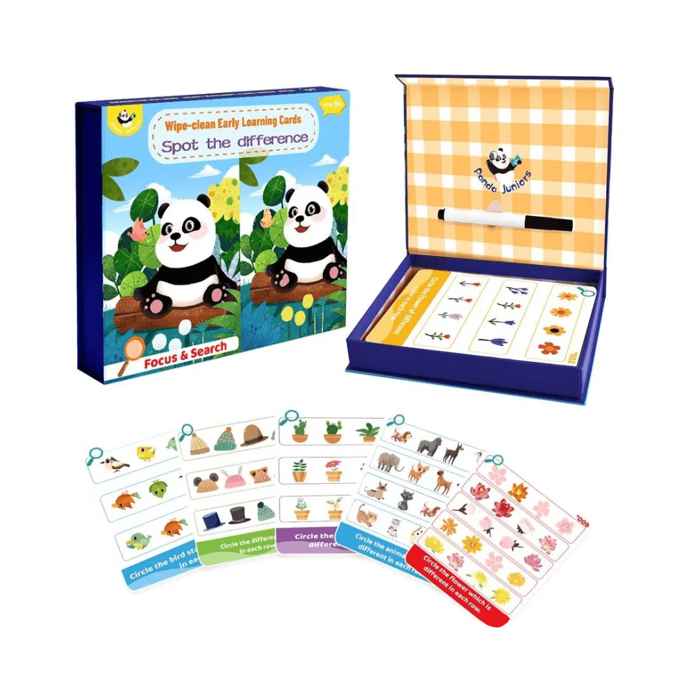 Panda Juniors Wipe Clean Spot The Difference Cards