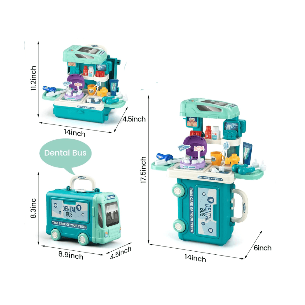 Dental Care Bus Playset 34Pcs