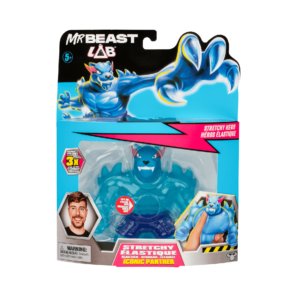 MrBeast Lab Stretchy Squishy Iconic W1 Panther Figure 11.4cm