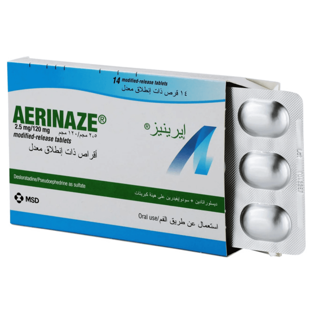 Aerinaze 2.5/120Mg 2X7 Tab